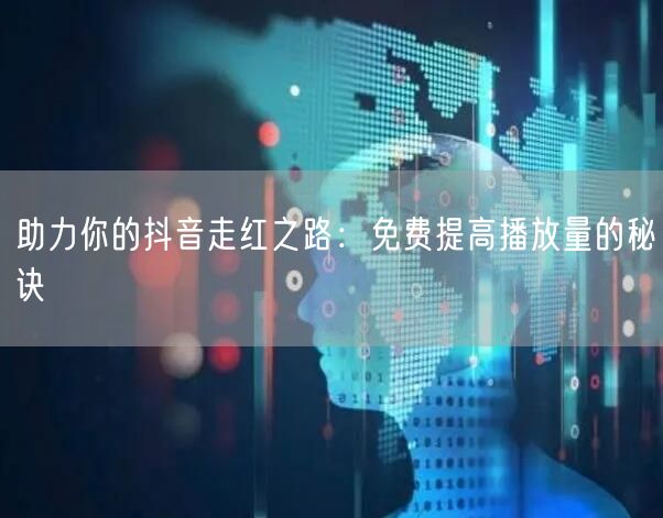 助力你的抖音走红之路：免费提高播放量的秘诀