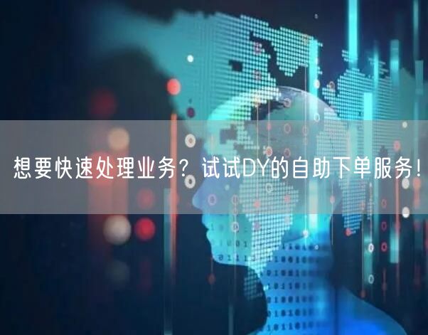想要快速处理业务？试试DY的自助下单服务！