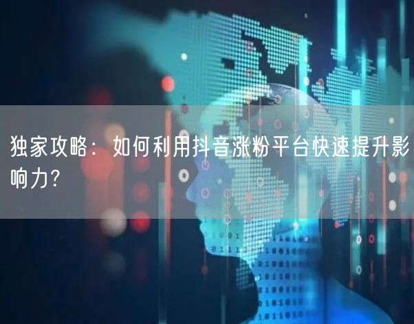 独家攻略：如何利用抖音涨粉平台快速提升影