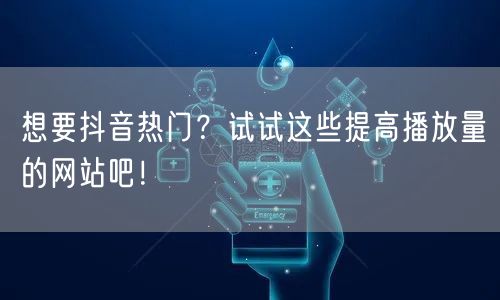 想要抖音热门？试试这些提高播放量的网站吧