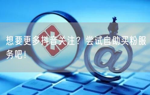 想要更多抖音关注？尝试自助买粉服务吧！