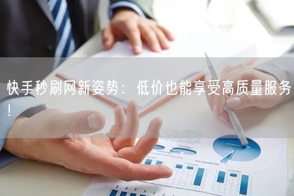 快手秒刷网新姿势：低价也能享受高质量服务！