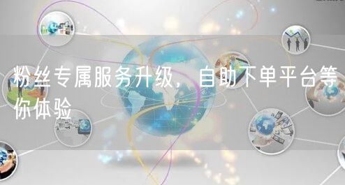 粉丝专属服务升级，自助下单平台等你体验