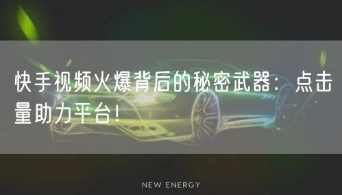 快手视频火爆背后的秘密武器：点击量助力平台！