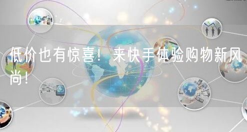 低价也有惊喜！来快手体验购物新风尚！