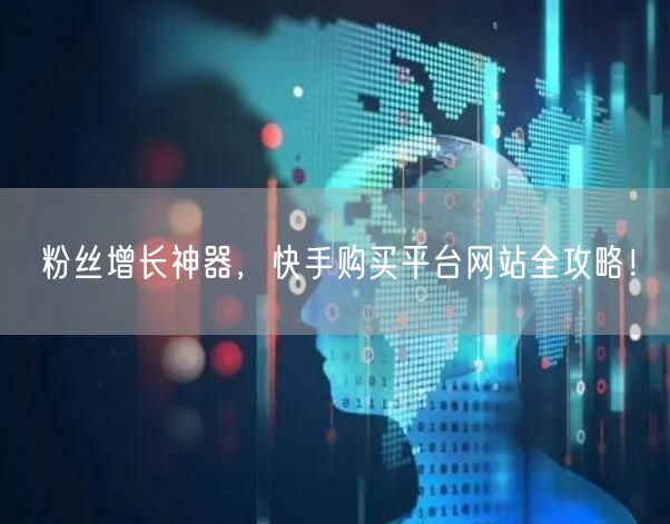 粉丝增长神器，快手购买平台网站全攻略！