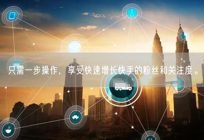 只需一步操作，享受快速增长快手的粉丝和关注度。