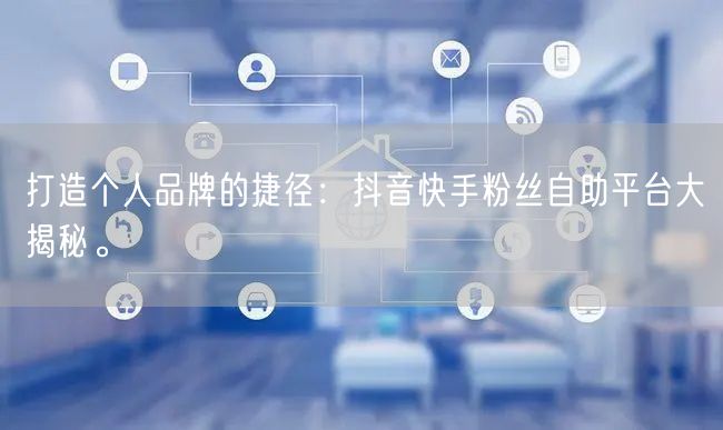 打造个人品牌的捷径：抖音快手粉丝自助平台