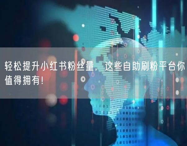 轻松提升小红书粉丝量，这些自助刷粉平台你值得拥有！