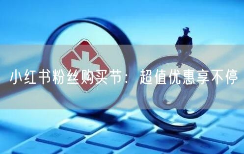 小红书粉丝购买节：超值优惠享不停