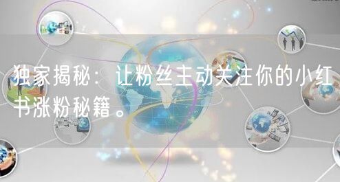 独家揭秘：让粉丝主动关注你的小红书涨粉秘籍。