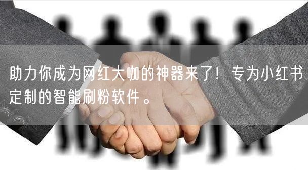 助力你成为网红大咖的神器来了！专为小红书定制的智能刷粉软件。