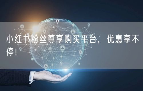 小红书粉丝尊享购买平台，优惠享不停！
