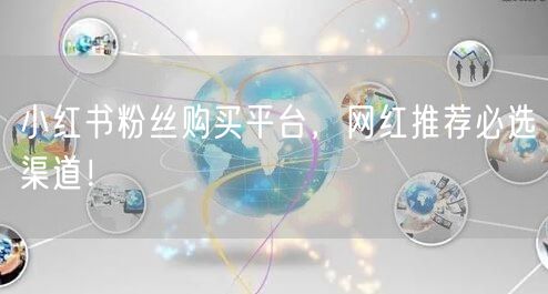 小红书粉丝购买平台，网红推荐必选渠道！