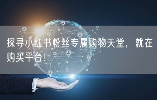 探寻小红书粉丝专属购物天堂，就在购买平台！