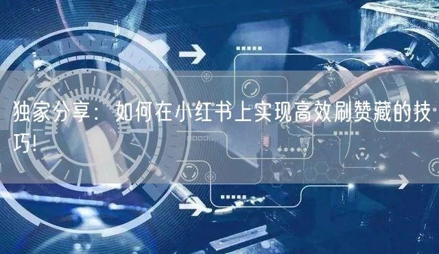 独家分享：如何在小红书上实现高效刷赞藏的技巧!