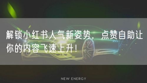 解锁小红书人气新姿势，点赞自助让你的内容飞速上升！