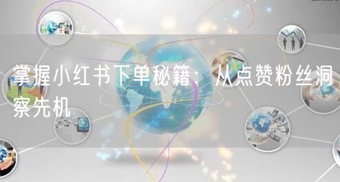 掌握小红书下单秘籍：从点赞粉丝洞察先机