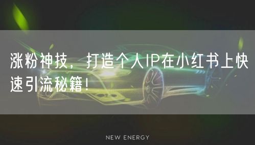 涨粉神技，打造个人IP在小红书上快速引流秘籍！