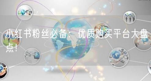 小红书粉丝必备：优质购买平台大盘点！