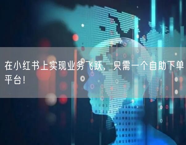 在小红书上实现业务飞跃，只需一个自助下单平台！