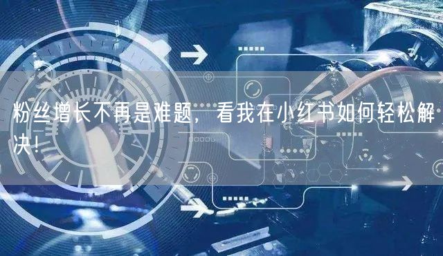 粉丝增长不再是难题，看我在小红书如何轻松