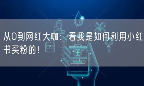从0到网红大咖：看我是如何利用小红书买粉