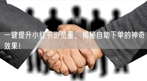 一键提升小红书浏览量，揭秘自助下单的神奇