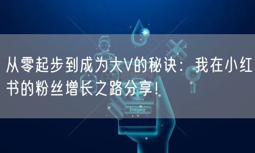 从零起步到成为大V的秘诀：我在小红书的粉