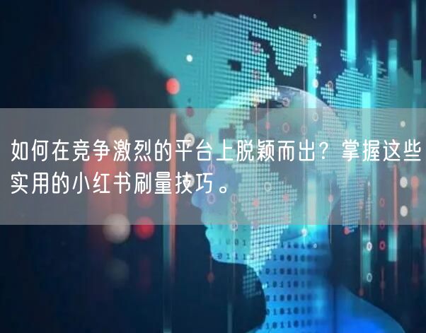 如何在竞争激烈的平台上脱颖而出？掌握这些实用的小红书刷量技巧。