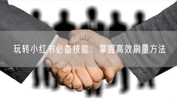 玩转小红书必备技能：掌握高效刷量方法