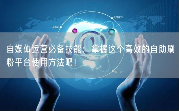 自媒体运营必备技能：掌握这个高效的自助刷粉平台使用方法吧！