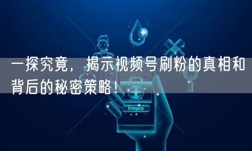 一探究竟，揭示视频号刷粉的真相和背后的秘