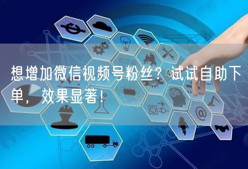 想增加微信视频号粉丝？试试自助下单，效果显著！