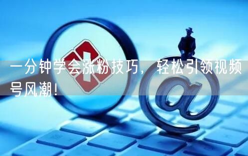 一分钟学会涨粉技巧，轻松引领视频号风潮！